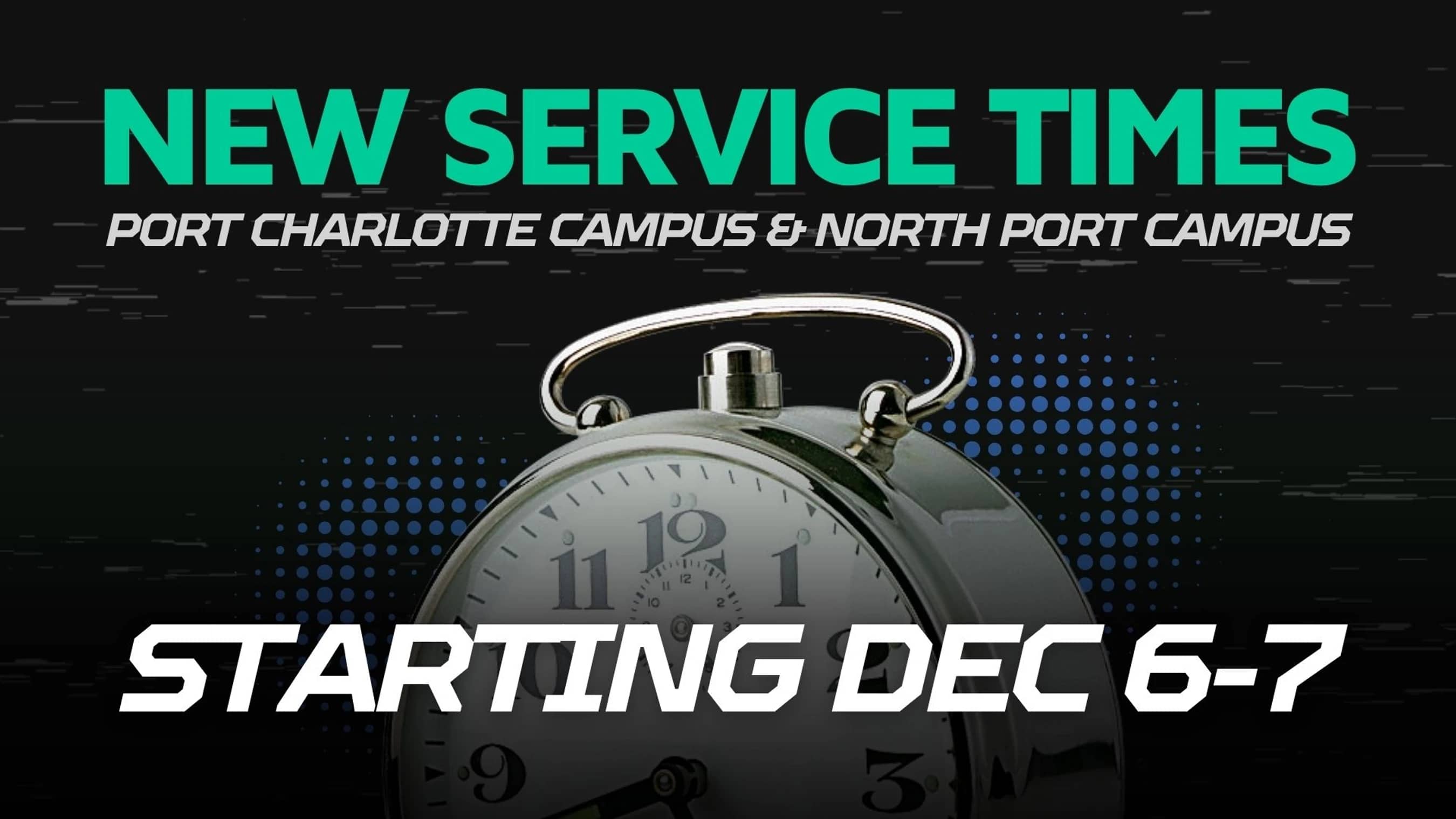 NEW SERVICE TIMES!